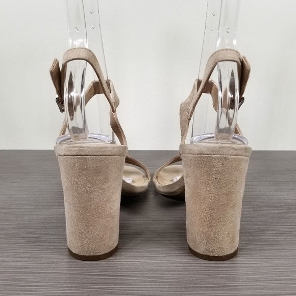 BP Lula Block Heel Slingback Sandal, Tan Suede, Womens Size 6.5 M - Picture 5 of 11